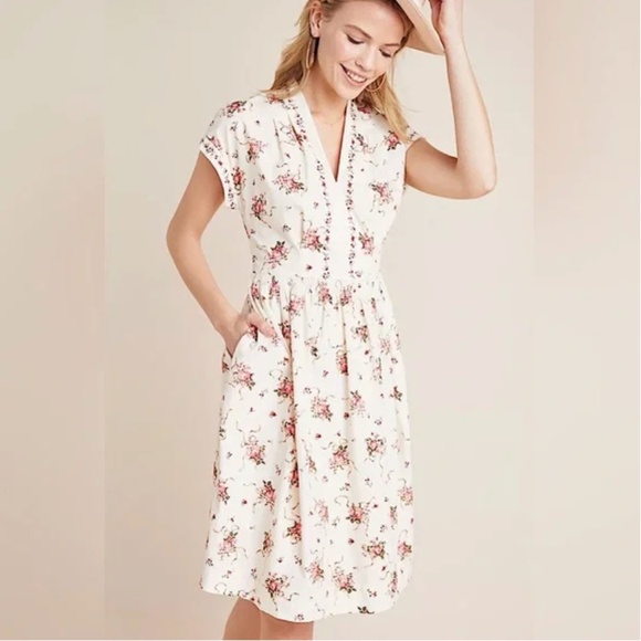 ⭐️Cecily Poplin Picnic Hipster Boho Elegant Classy Chic Party Coquette Art Dress - Picture 5 of 5